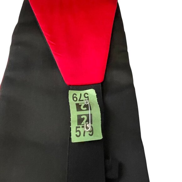 Lord West Red Silk Cummerbund Bow Tie Set Formal Tuxedo Wedding Prom Classic - Picture 6 of 7